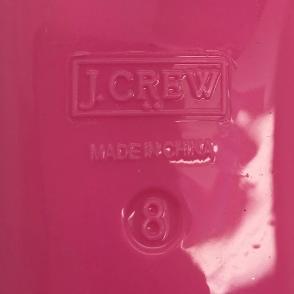 J. CREW Pink Orange Ribbon Bow Jelly Ballet Flats - Picture 7 of 8